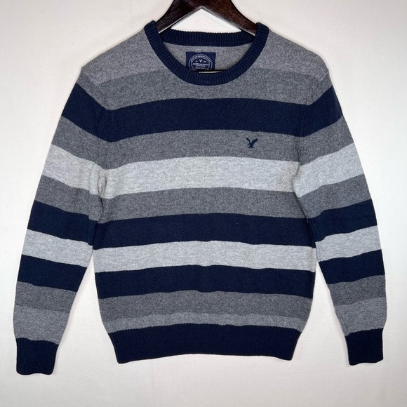 American Eagle wool blend men’s crew neck sweater size Medium classic preppy - Picture 1 of 7